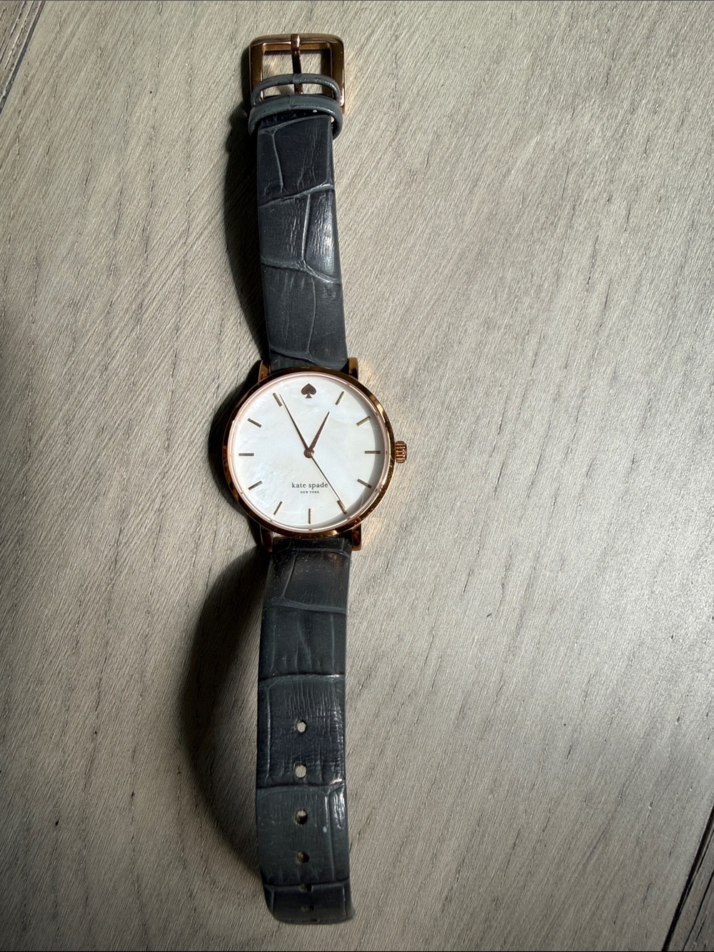 kate spade Rose Gold Watch with Black Strap